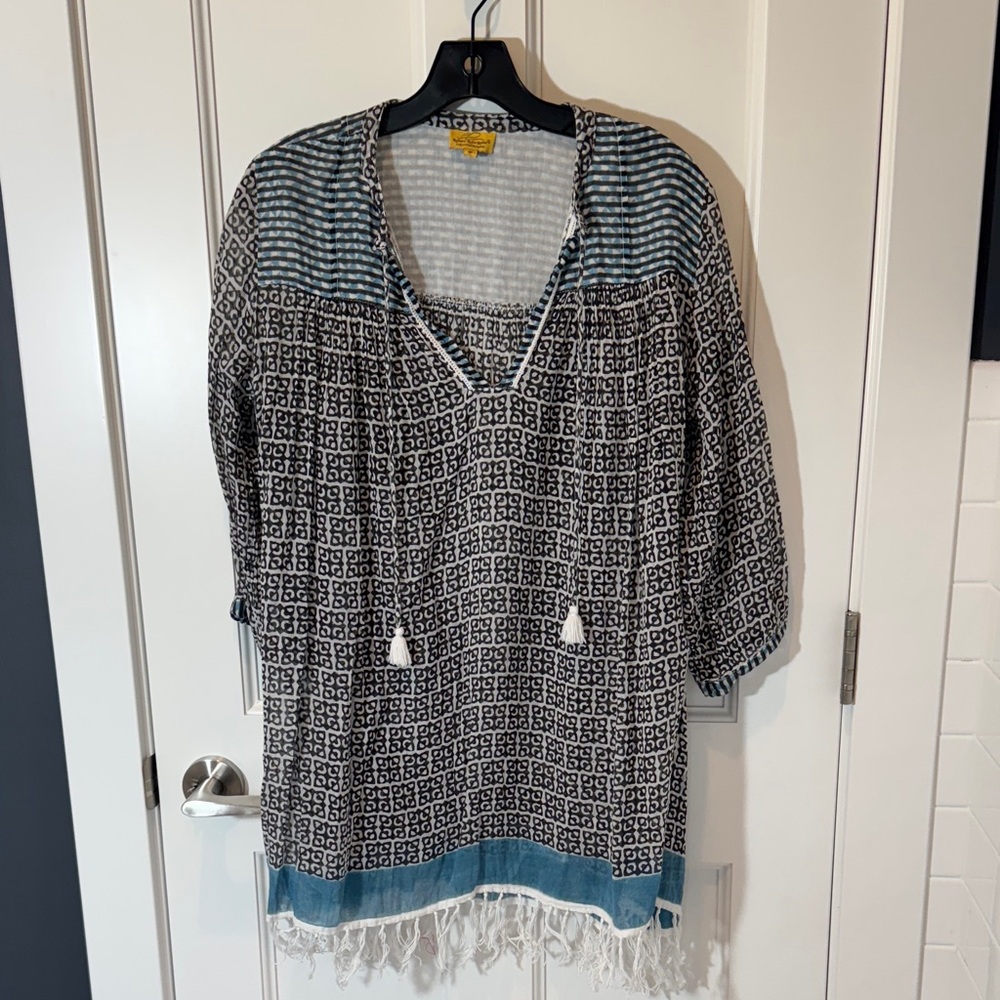 Roberta Roller Rabbit Black, Blue + White Tunic